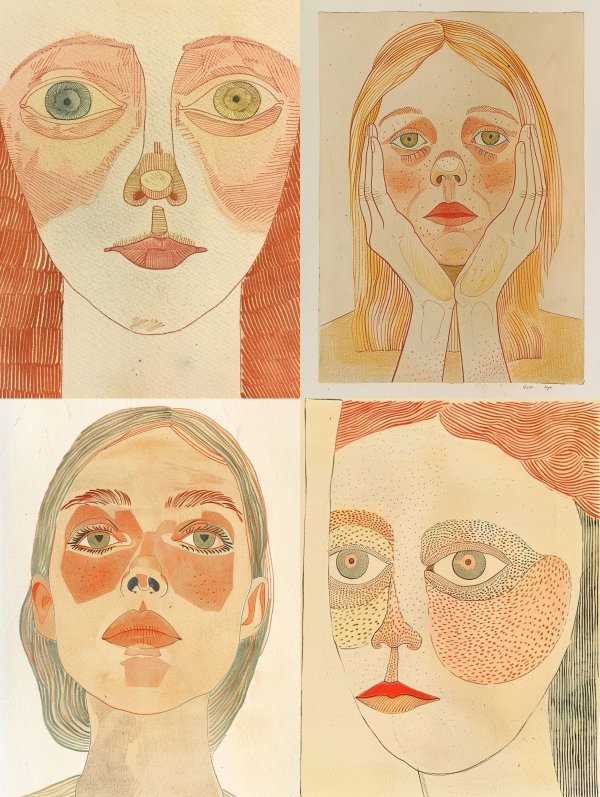 Ethereal Surrealist Portrait Studies