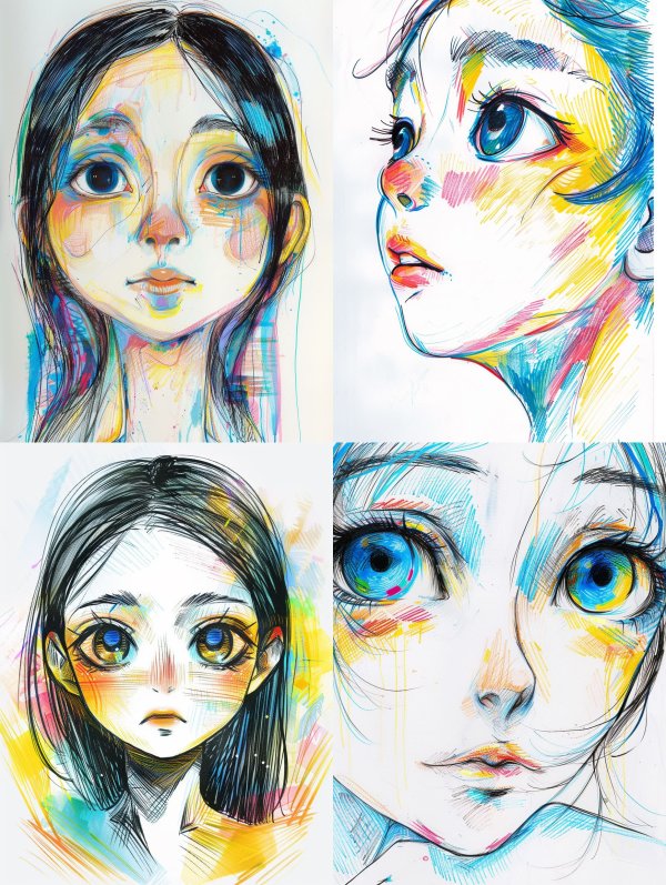 Vibrant Visions of Ethereal Faces