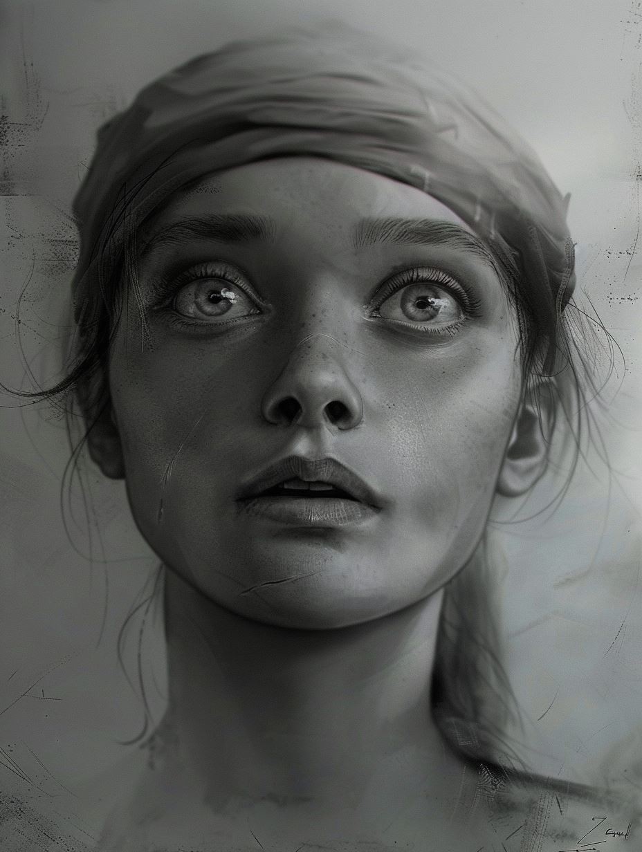 Gritty Monochrome Portrait of Resilience - Image 3