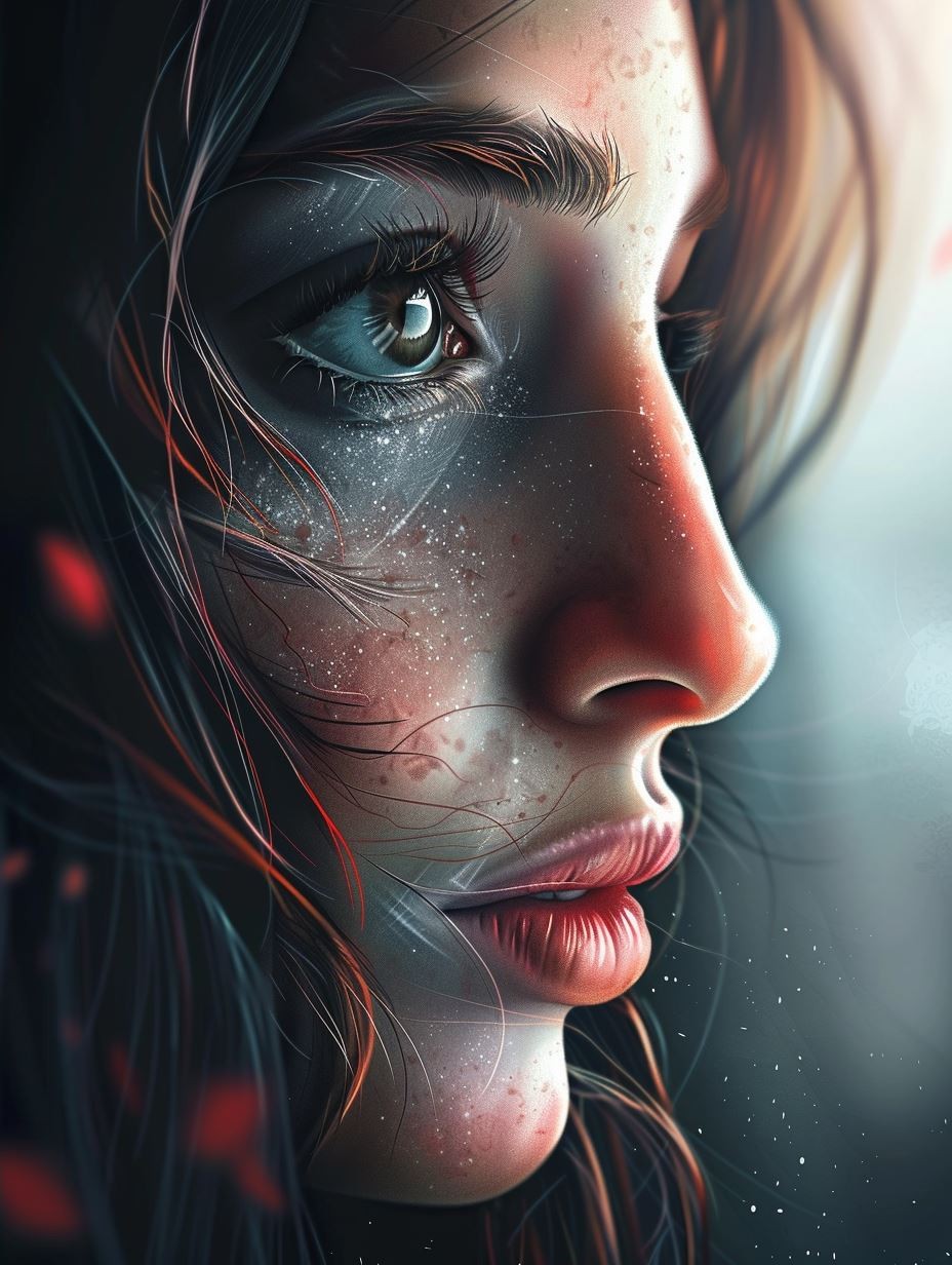 Ethereal Gaze: A Study in Digital Beauty - Image 2