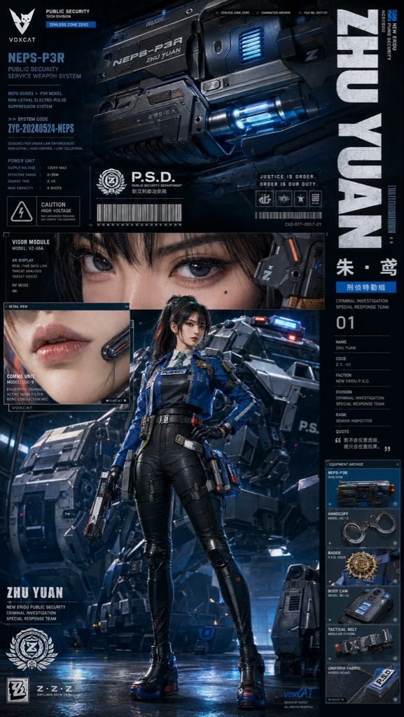 Cyber-Industrial Japanese Fashion Editorial Poster - alternate