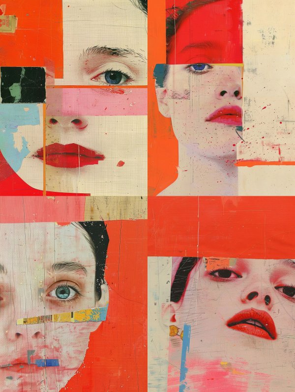 Fragmented Visions of Crimson Beauty
