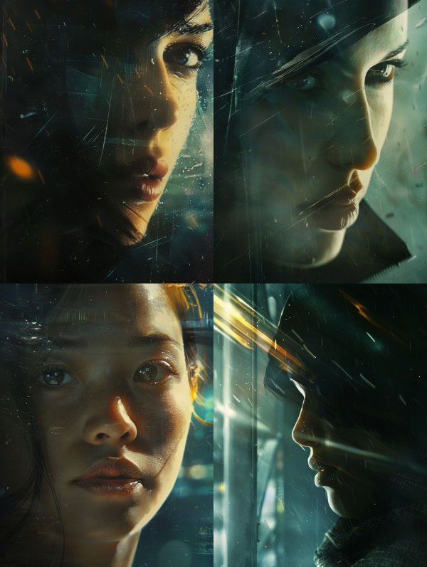 Cinematic Cyberpunk Portrait Series
