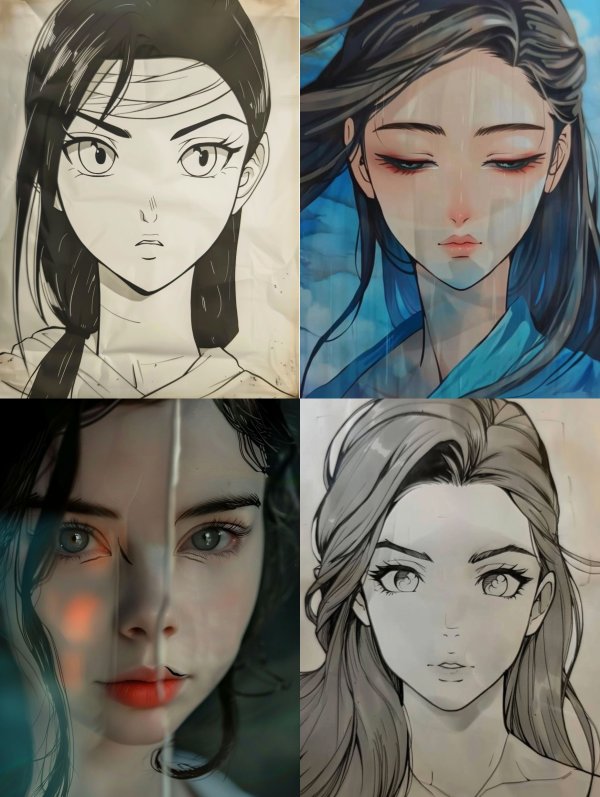 Evolution of Digital Anime Portrait Art