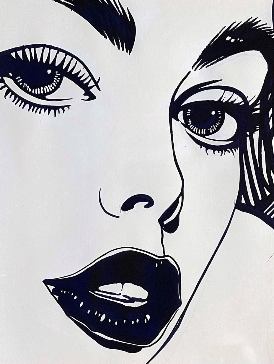 Bold Ink Noir Portraiture - Image 1