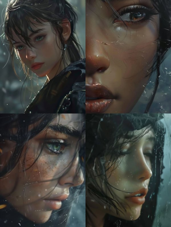 Melancholy Rain Cinematic Portraits