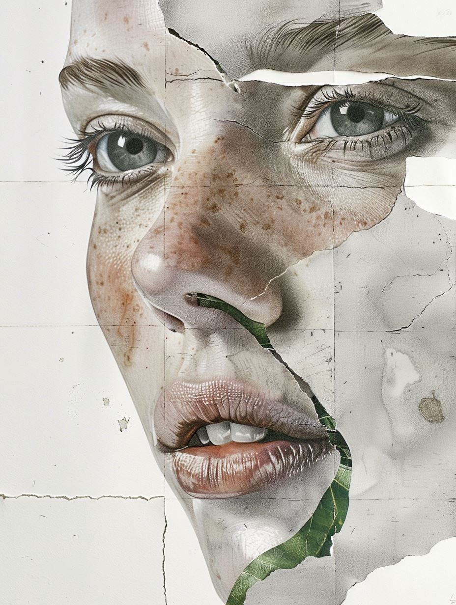 Fragmented Beauty: A Mixed Media Study - Image 4
