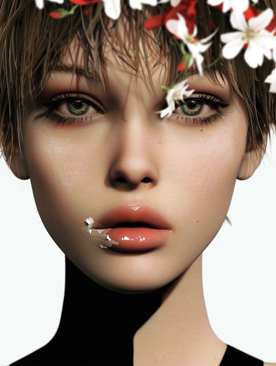 Floral Ethereal Gaze - Image 1