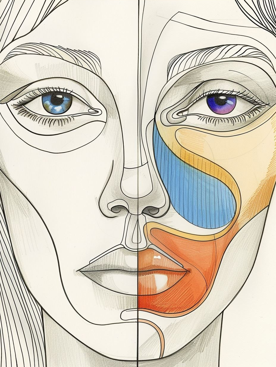 Fragmented Gaze of Dual Colors - Image 3