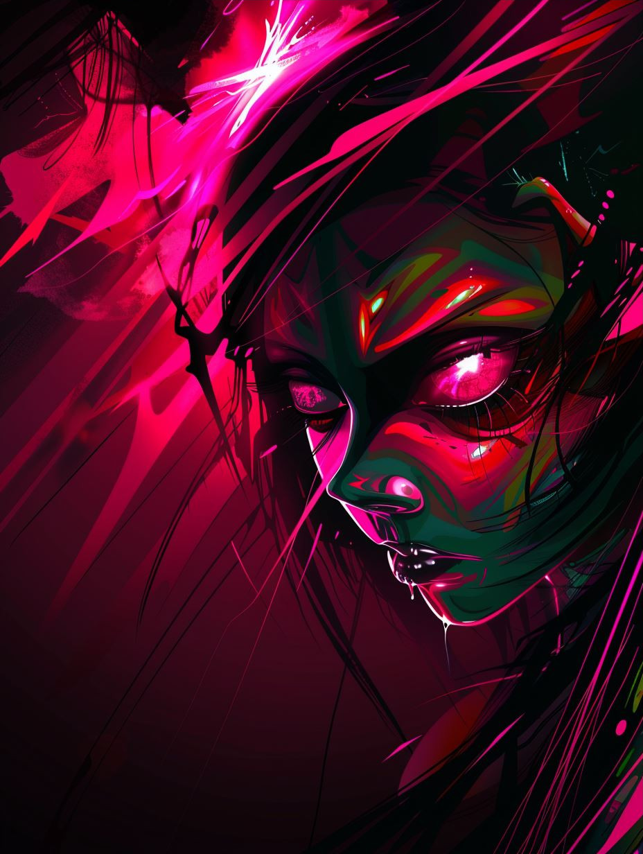 Neon Cybernetic Fluid Entity - Image 3