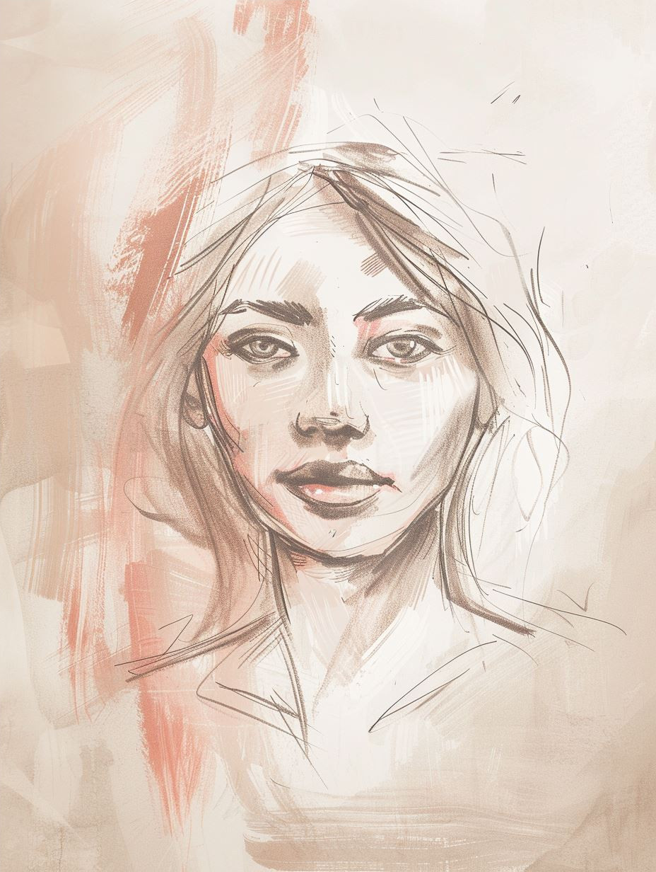 Ethereal Whispers in Charcoal and Ochre - Image 4