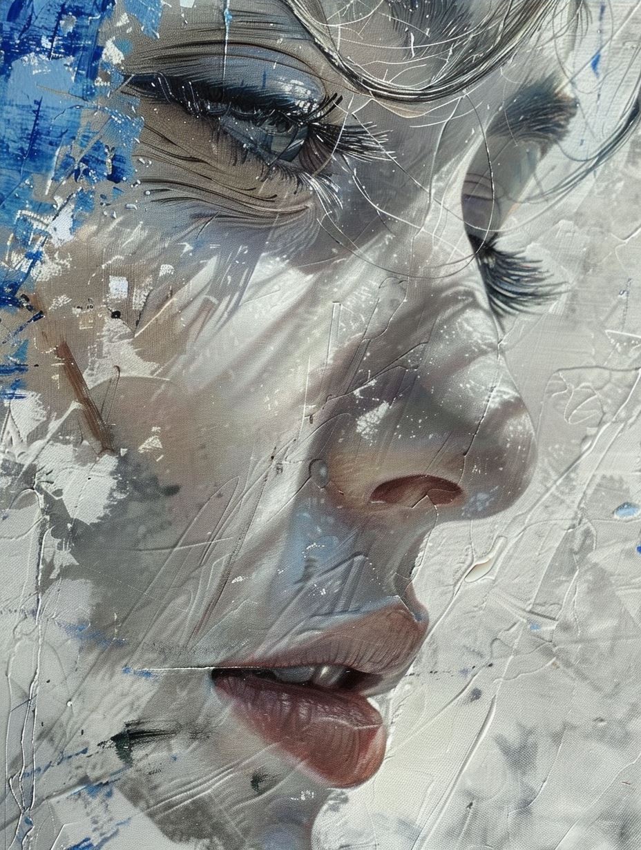 Fragmented Gaze in Blue - Image 4