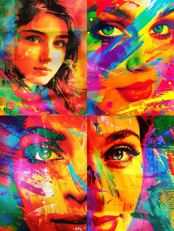 Prismatic Soul Digital Portrait