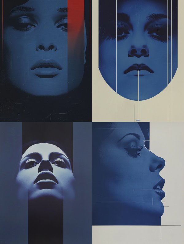 Deep Blue Cinematic Portrait