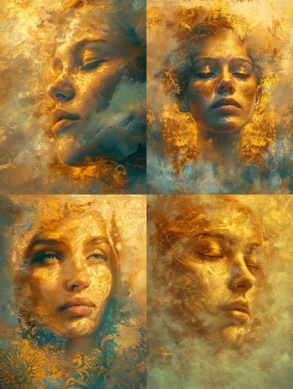 Golden Ethereal Dream Portraits