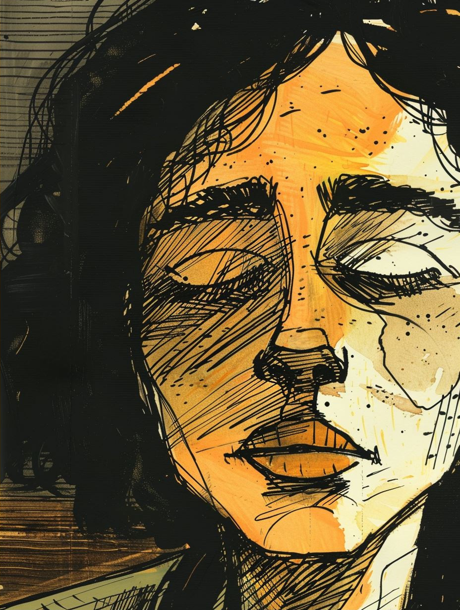 Golden Ink Urban Portrait - Image 2