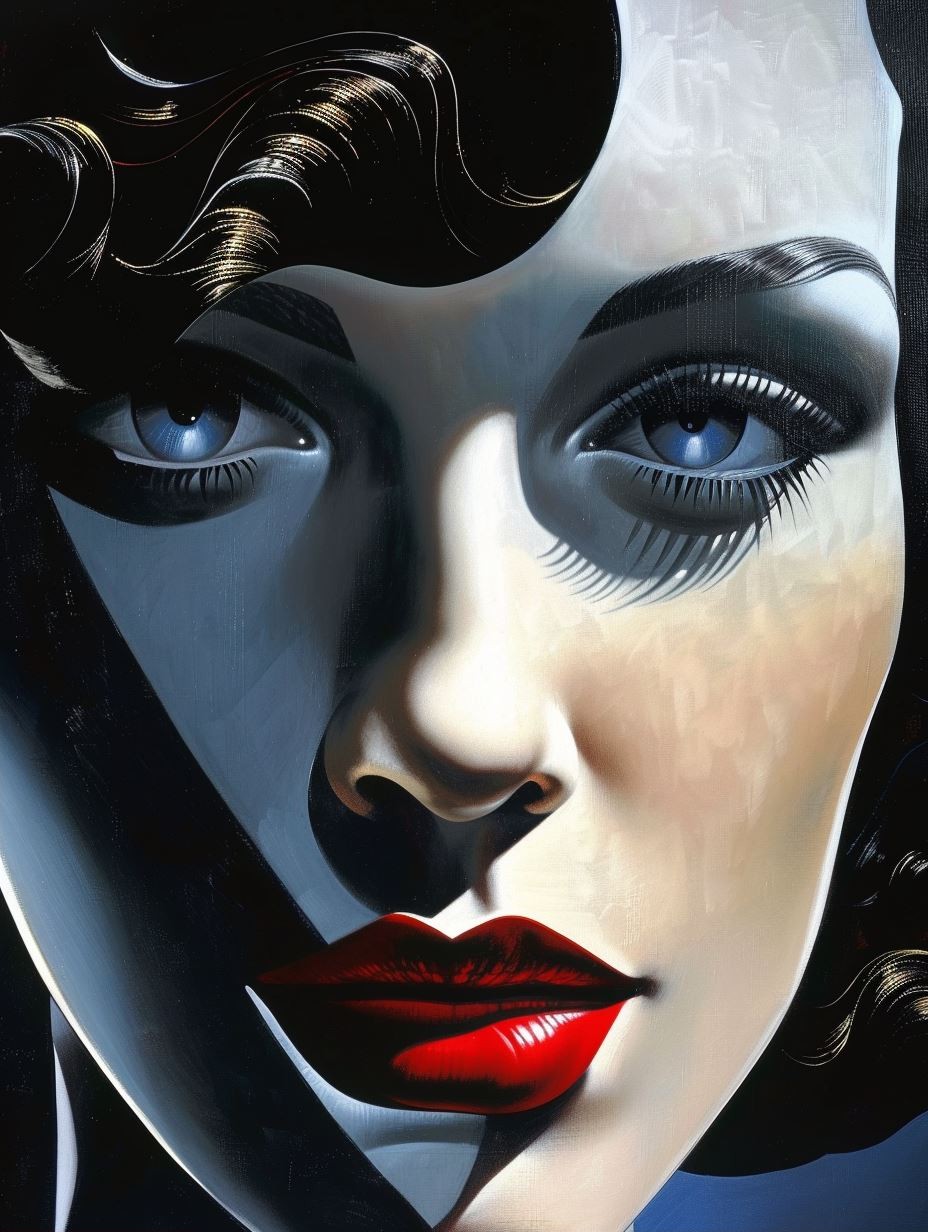 Noir Elegance in Crimson - Image 2