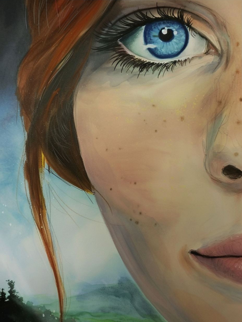 Celestial Gaze Ethereal Portrait - Image 3