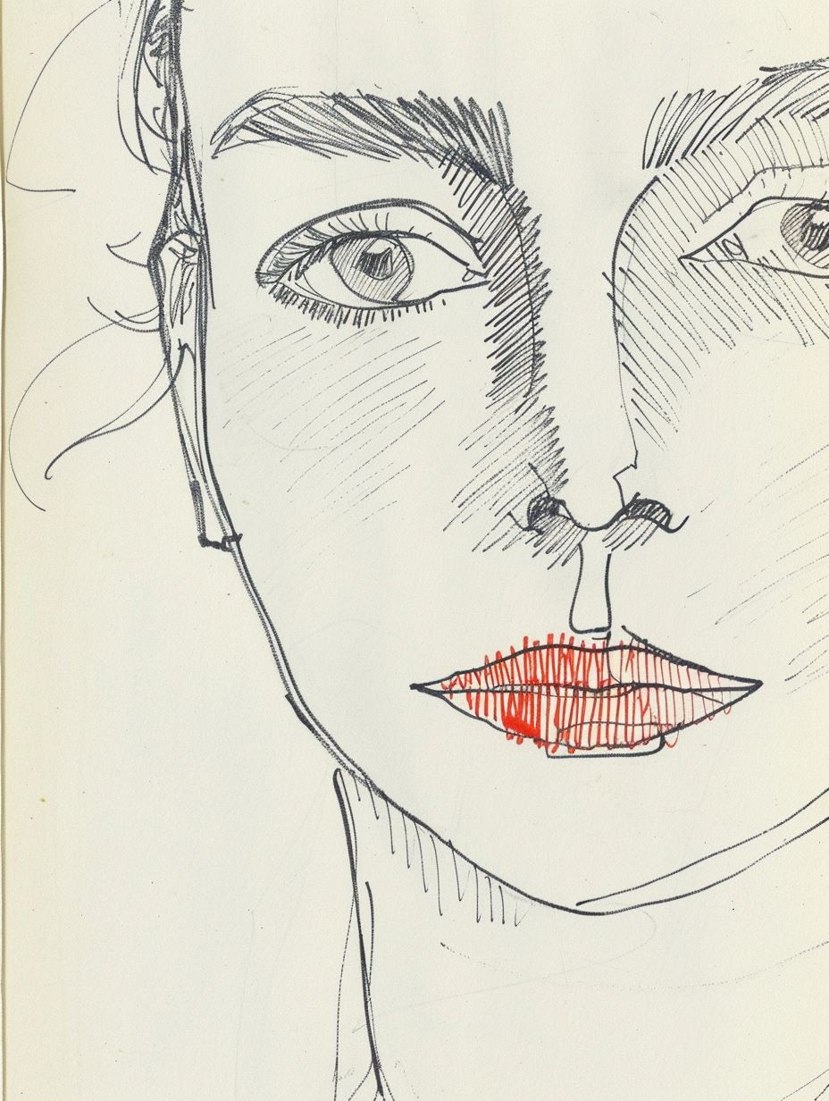 Minimalist Line Art Portrait Studies - Image 1