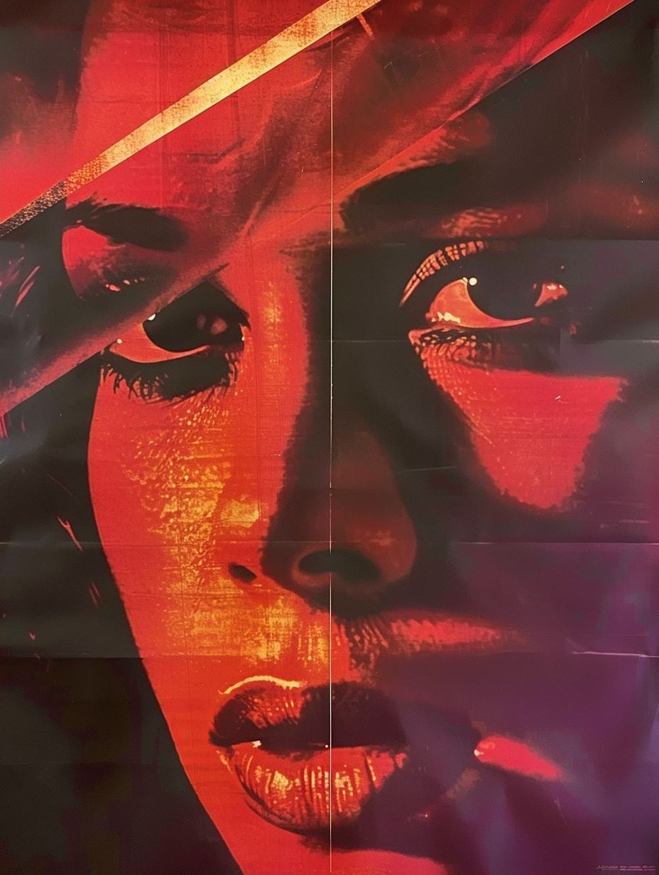 Noir Cinematic Floral Gaze - Image 2
