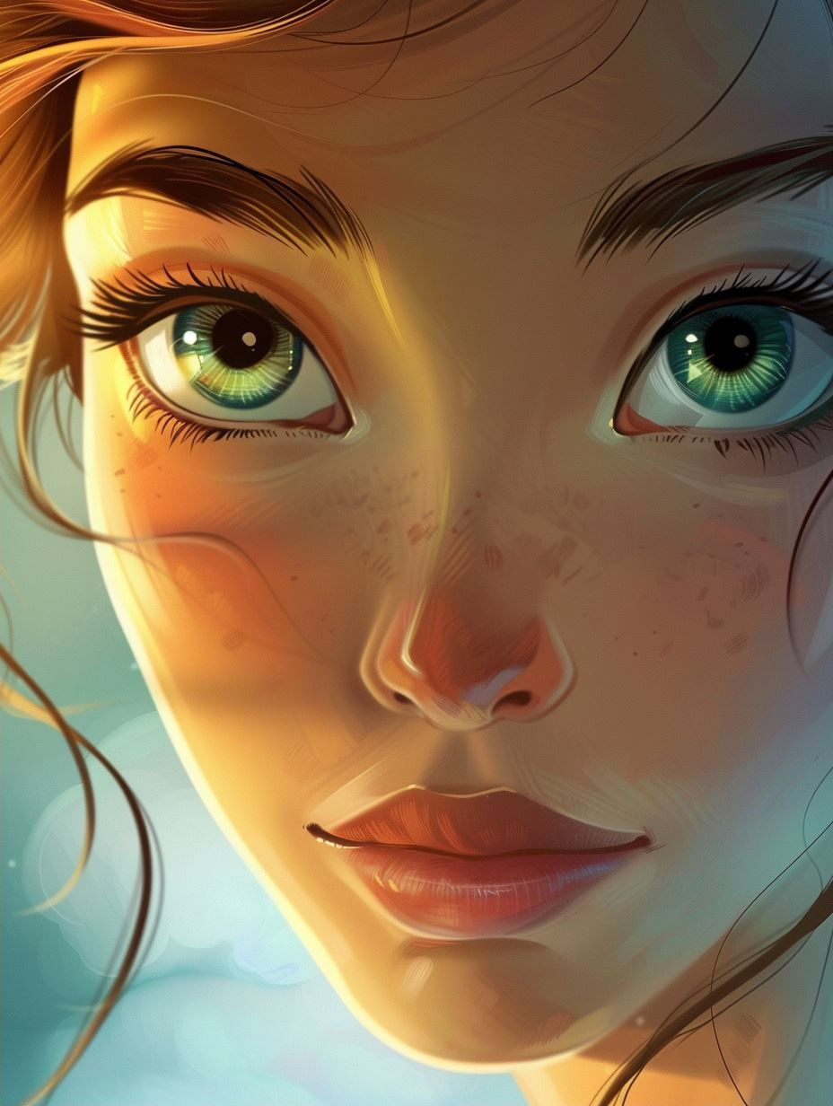 Ethereal Gazes: A Digital Portrait Study - Image 2