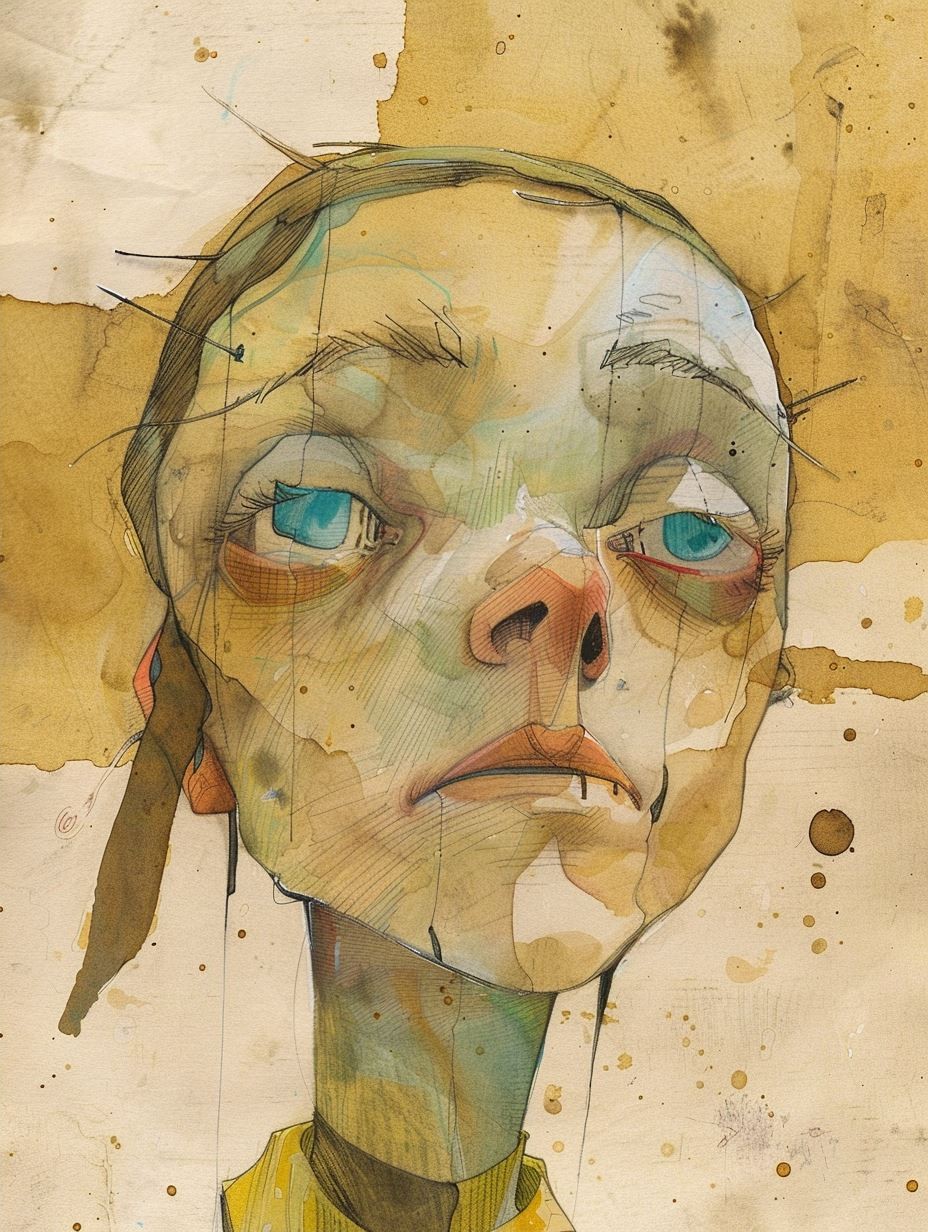 Ethereal Fragmented Portrait Study - Image 2