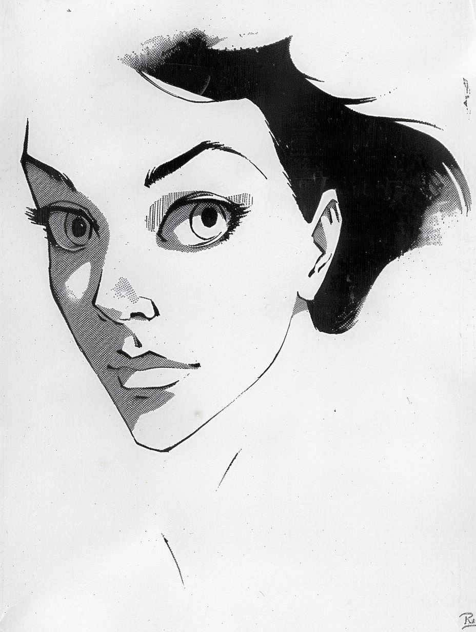 Noir Ink Portrait Studies - Image 2