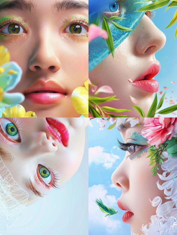 Surreal Floral Beauty Portraits