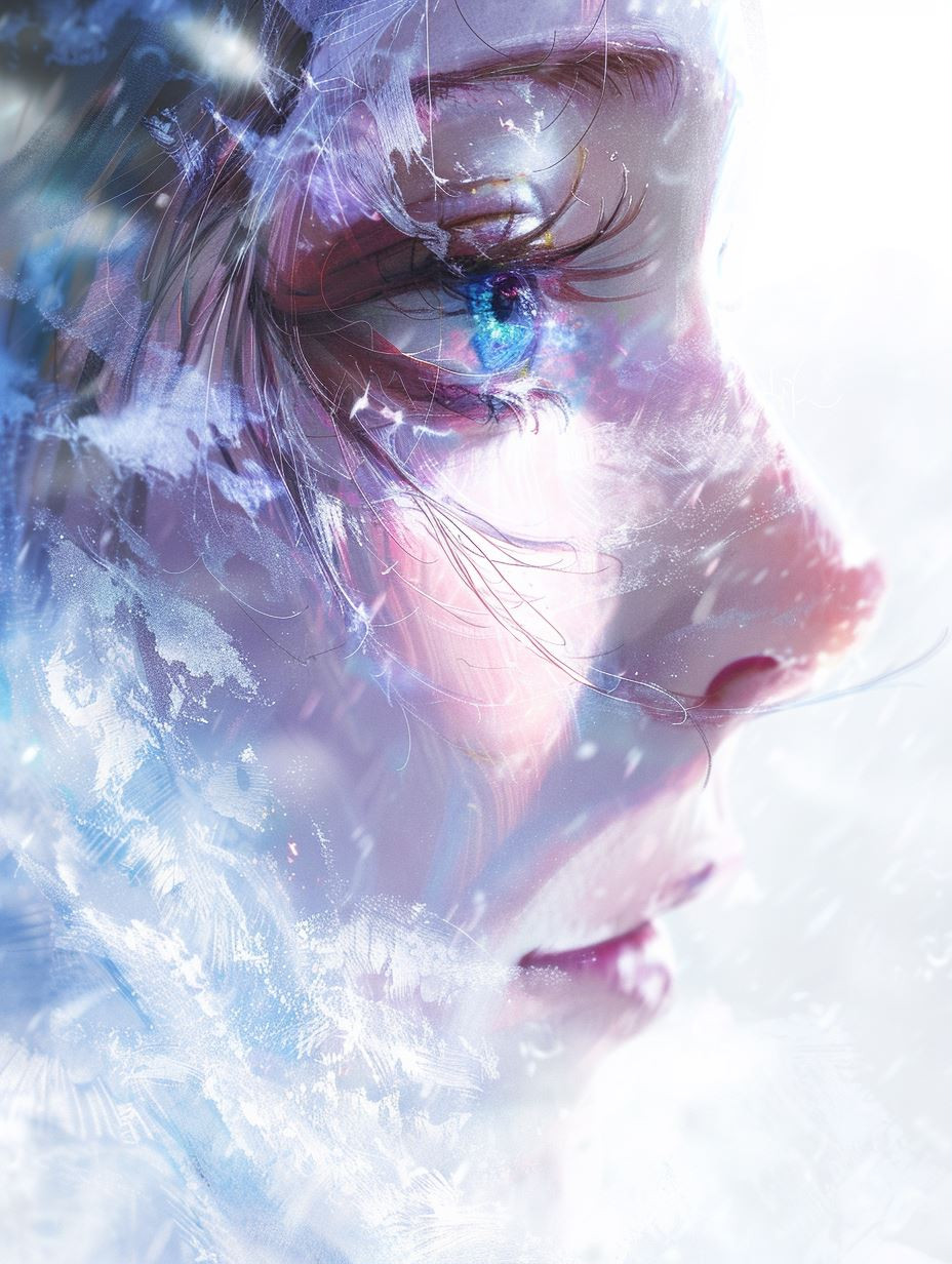 Ethereal Portraits in Frozen Mist - Image 1