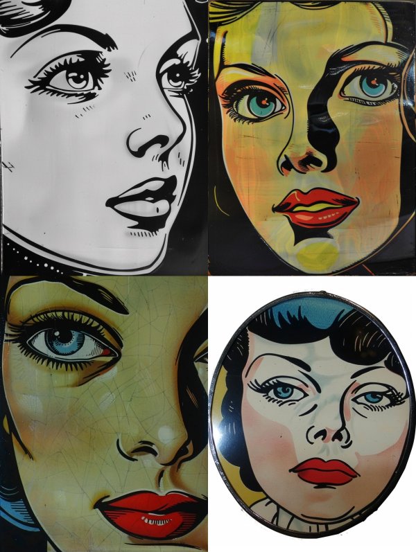 Pop Art Comic Style Female Portraits