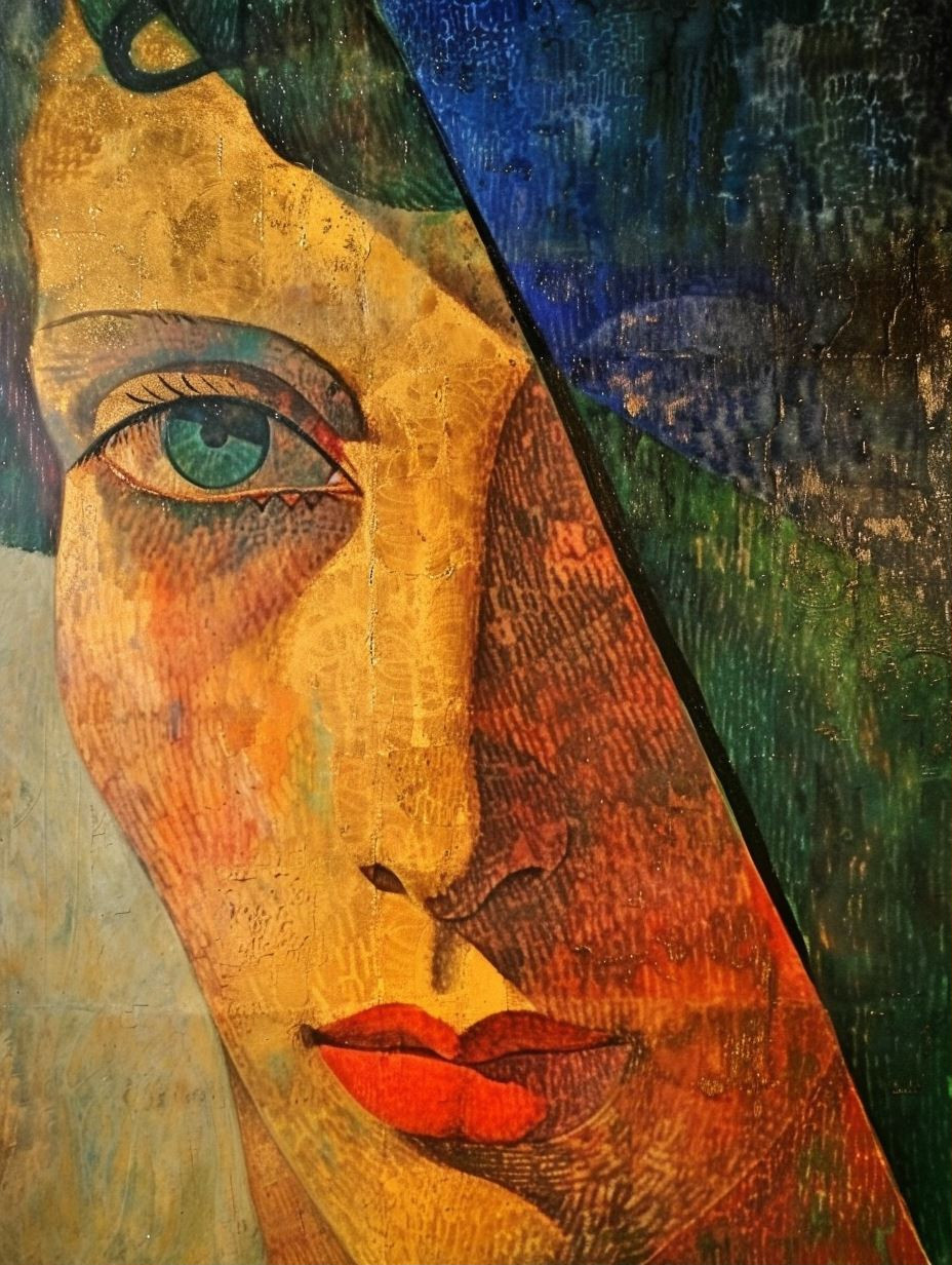 Fragmented Gaze of Golden Hues - Image 1
