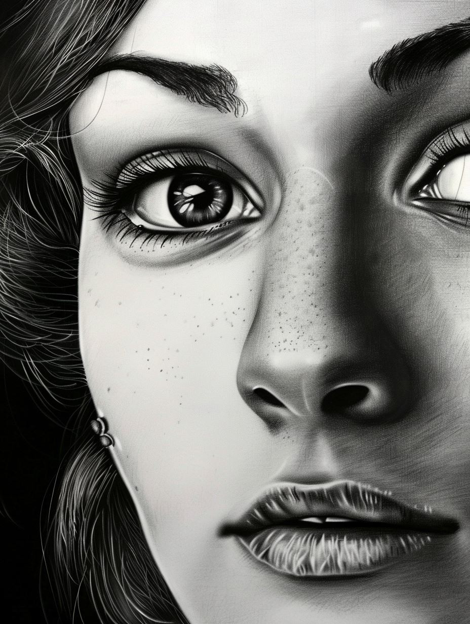 Ethereal Gazes in Monochrome - Image 4
