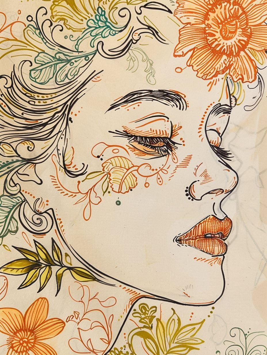 Golden Gaze Illustration - Image 3