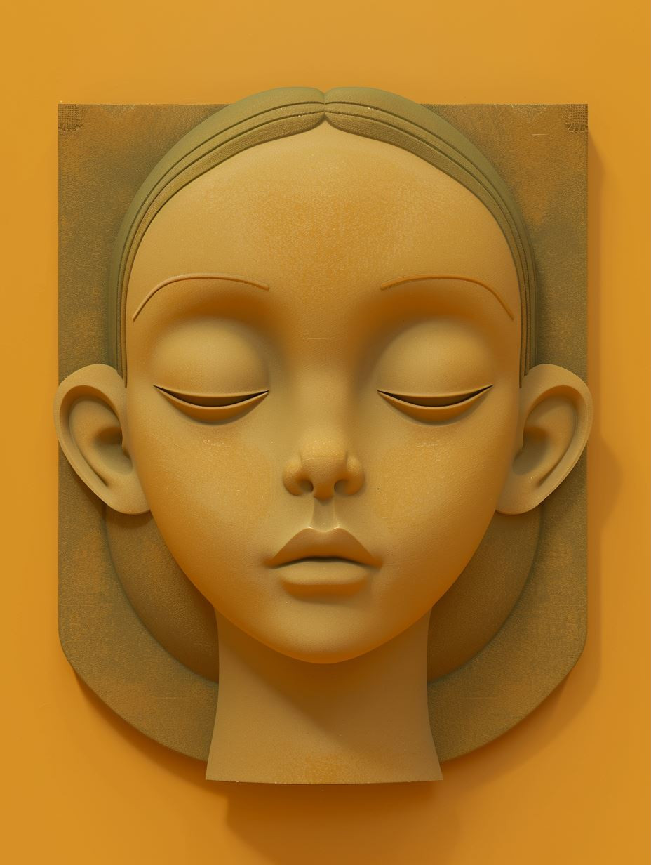 Serene Golden Bas Relief - Image 3