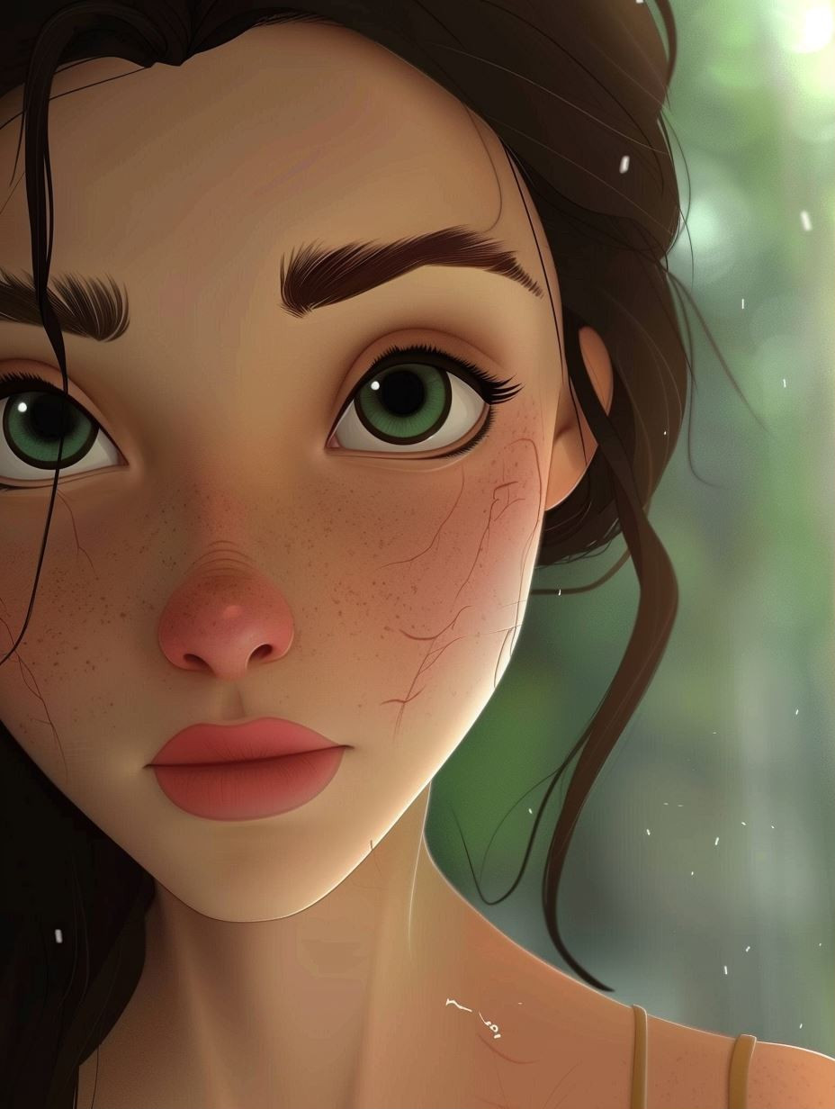 Ethereal Gazes: A Digital Portrait Study - Image 1