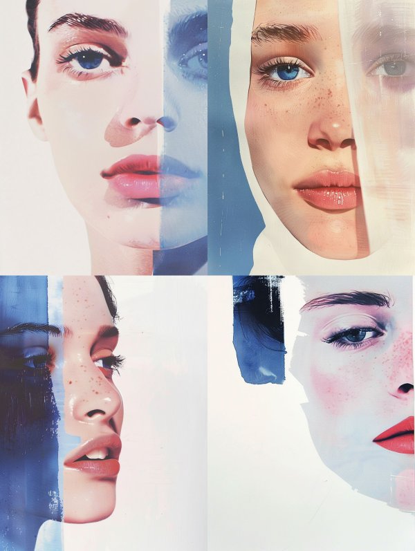 Fragmented Echoes of Feminine Beauty
