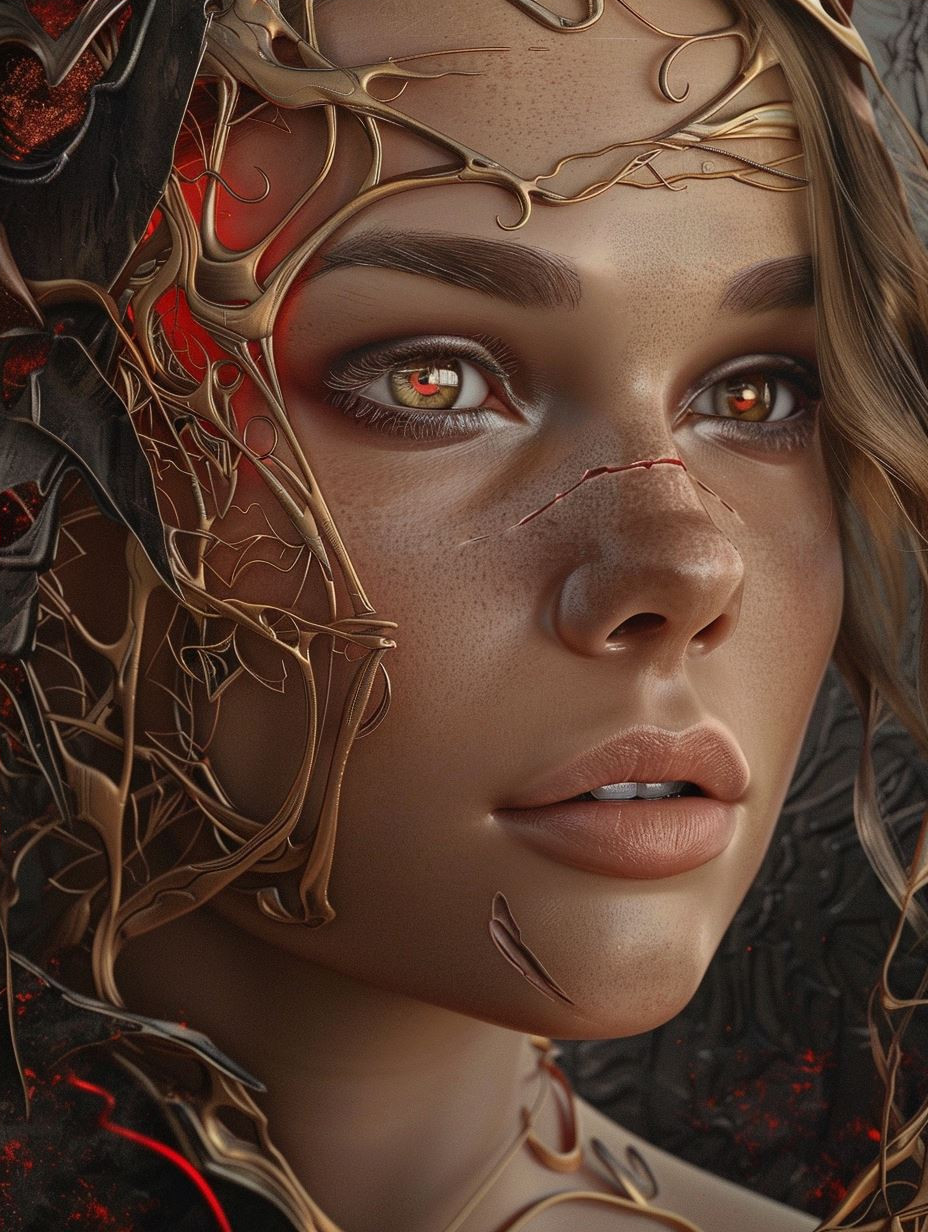 Ethereal Crimson Gothic Fusion - Image 4