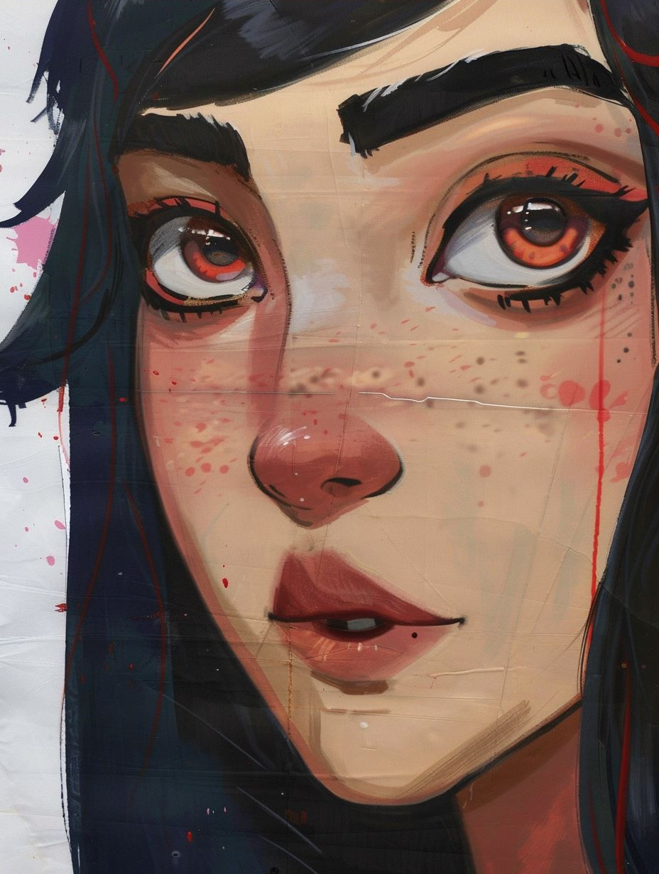 Digital Portraits of Stylized Young Women - Image 4