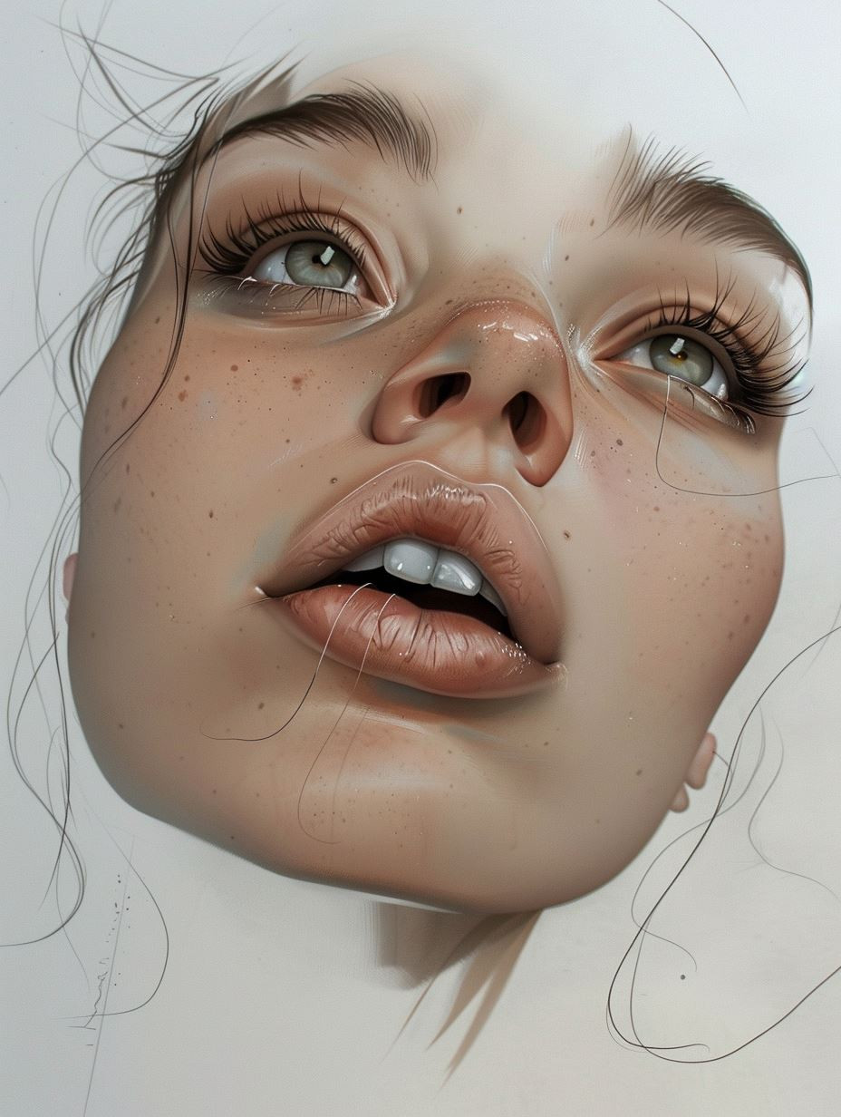 Ethereal Gaze Digital Portrait Studies - Image 3