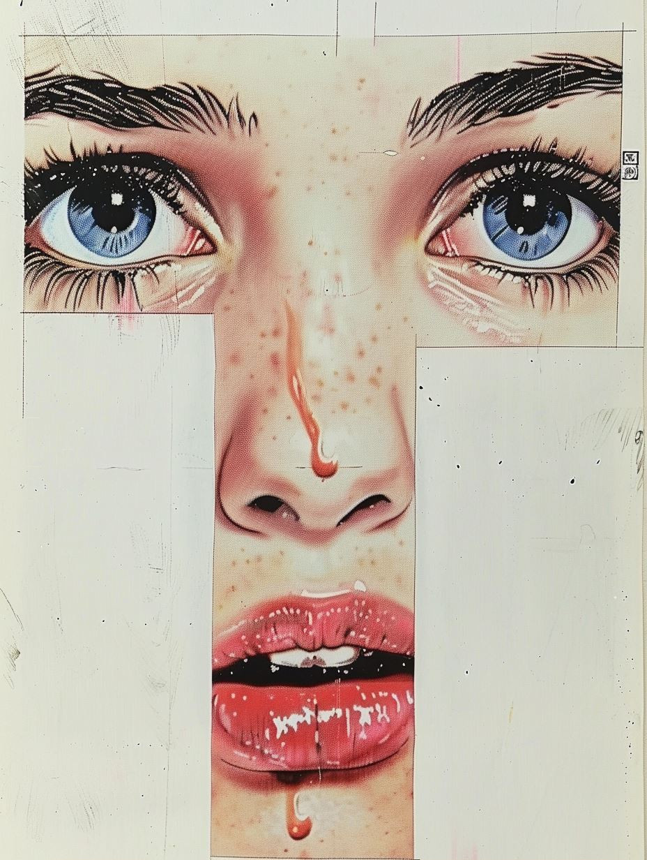 Fragmented Beauty Mixed Media Study - Image 1