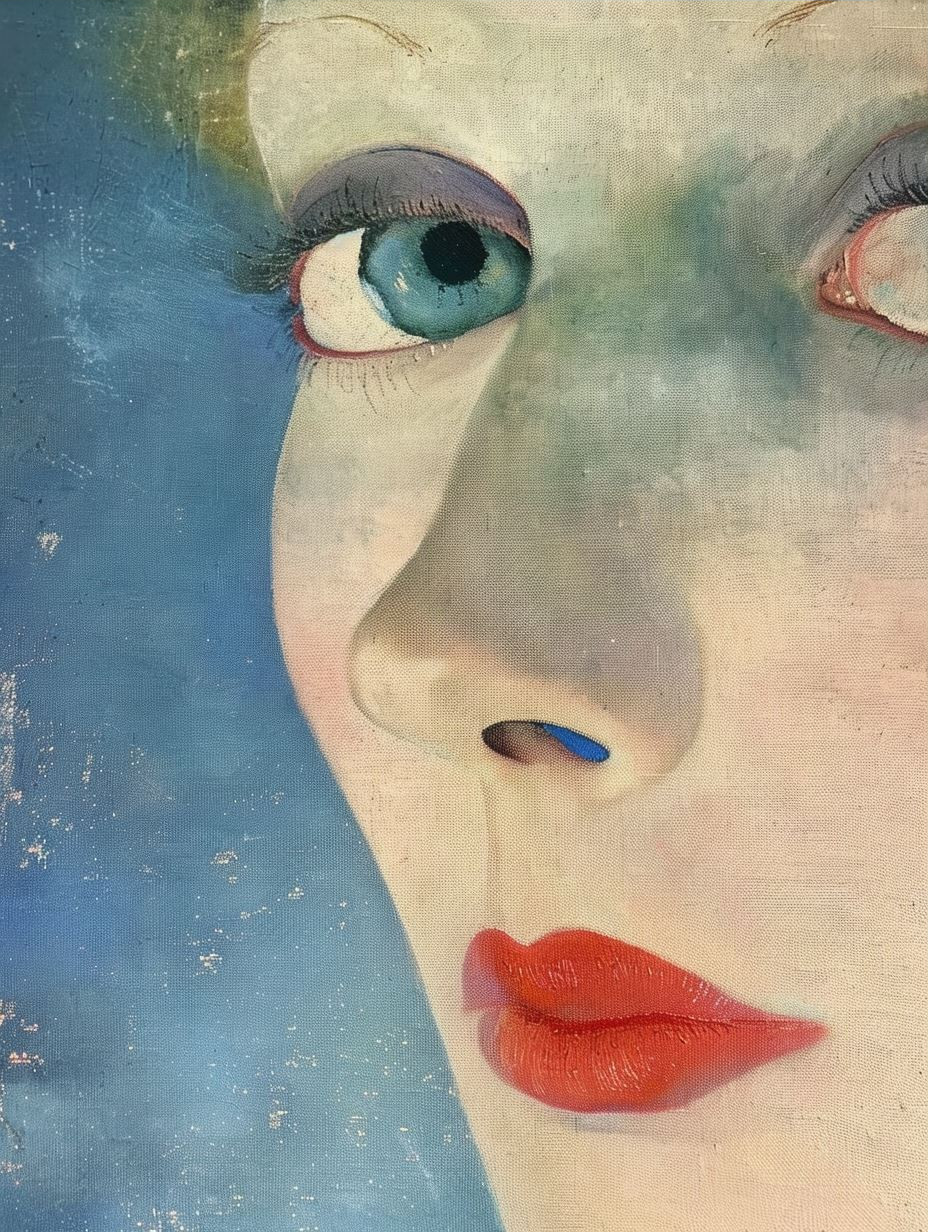Ethereal Gaze in Distressed Oil - Image 3