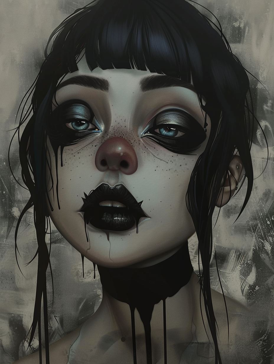 Haunting Gothic Clown Portraits - Image 1