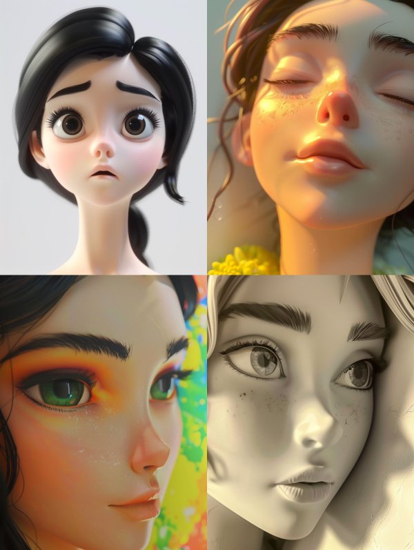 Ethereal Stylized Digital Portrait