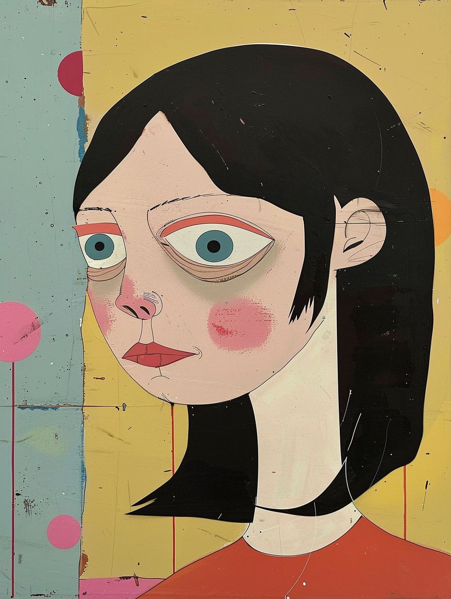 Whimsical Modernist Portrait Study - Image 1