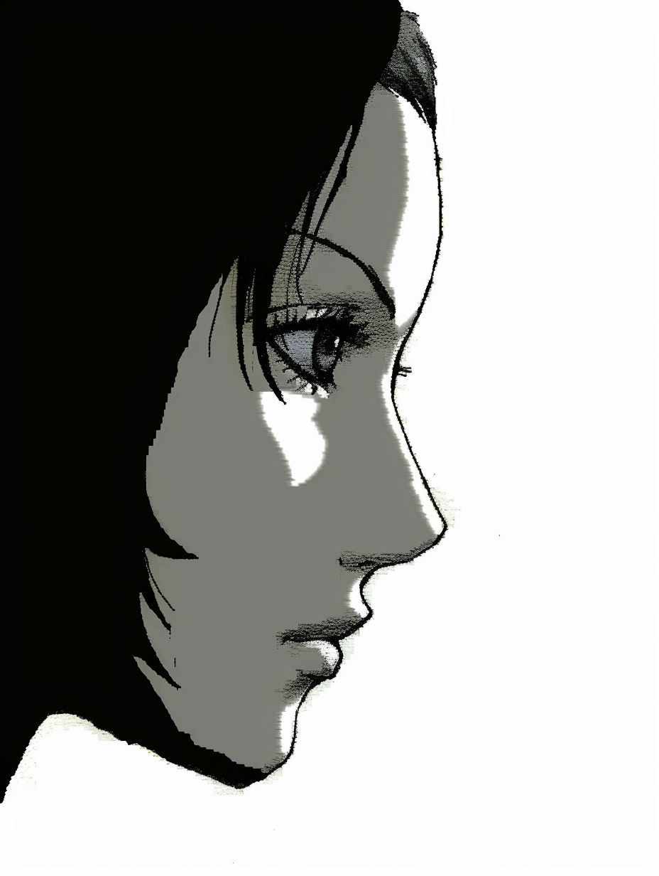 Melancholic Modern Graphic Portrait - Image 2