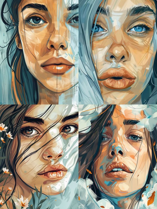 Ethereal Gazes in Digital Oil