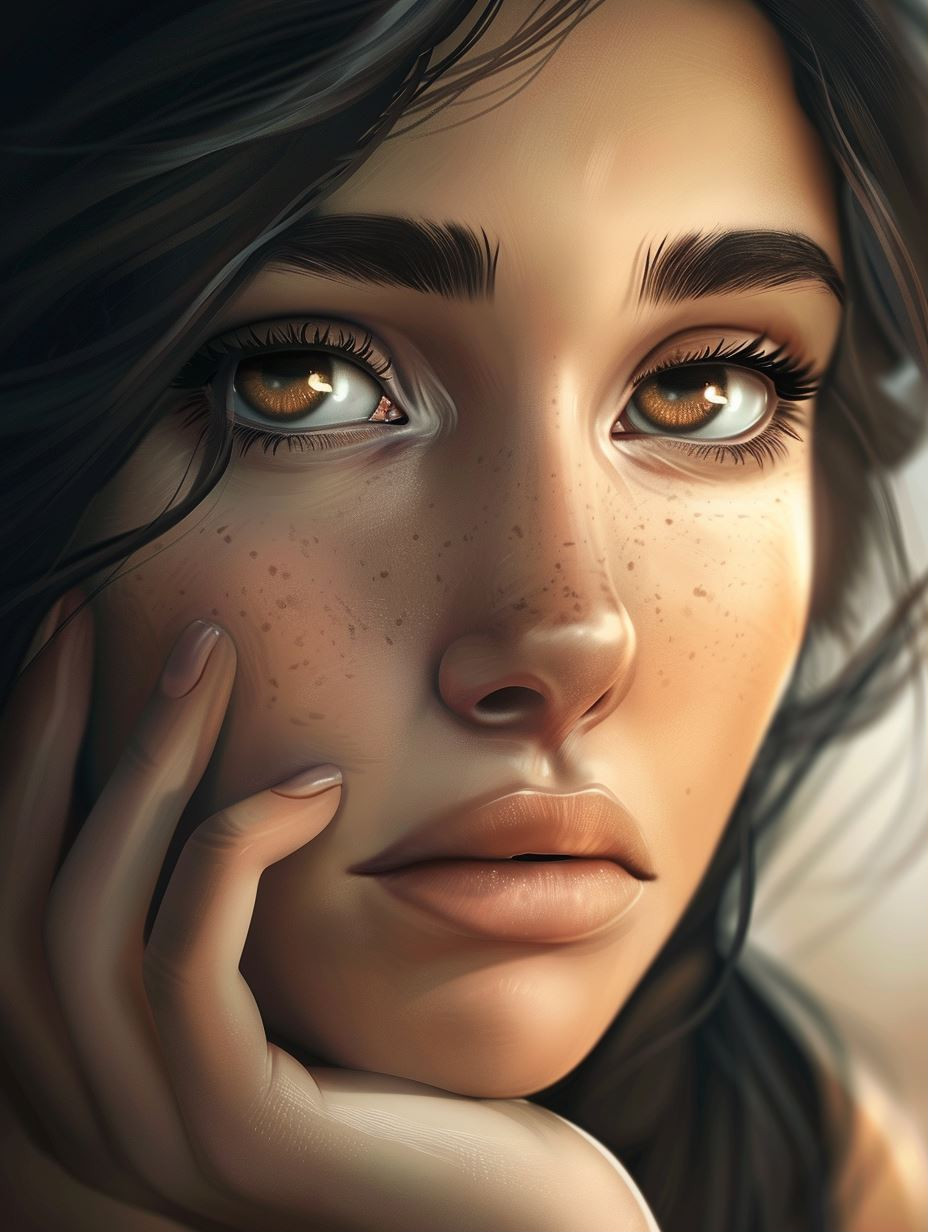 Ethereal Gazes: A Study of Digital Beauty - Image 1