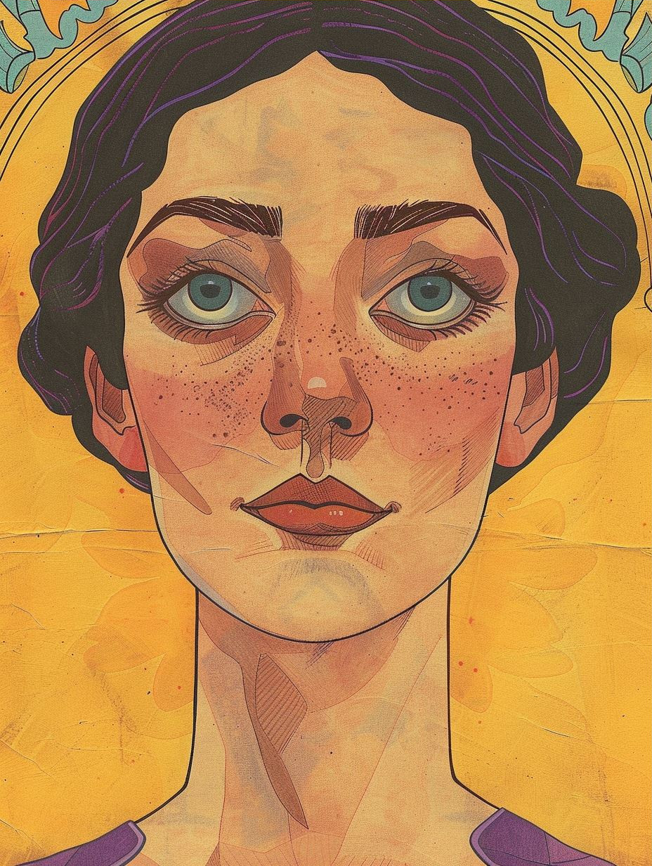 Warm Geometric Portrait Study - Image 3