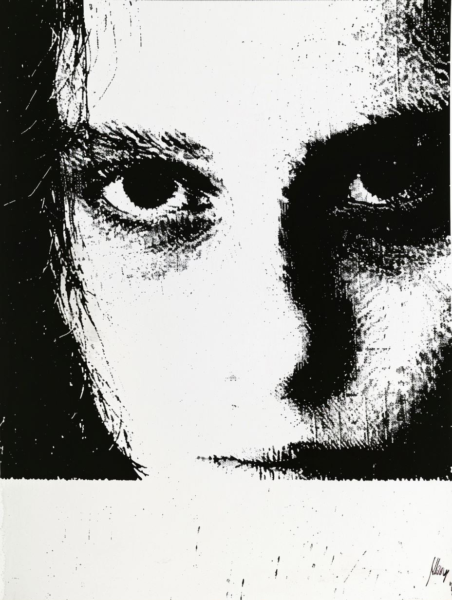 Haunting Monochrome Portrait Collage - Image 1