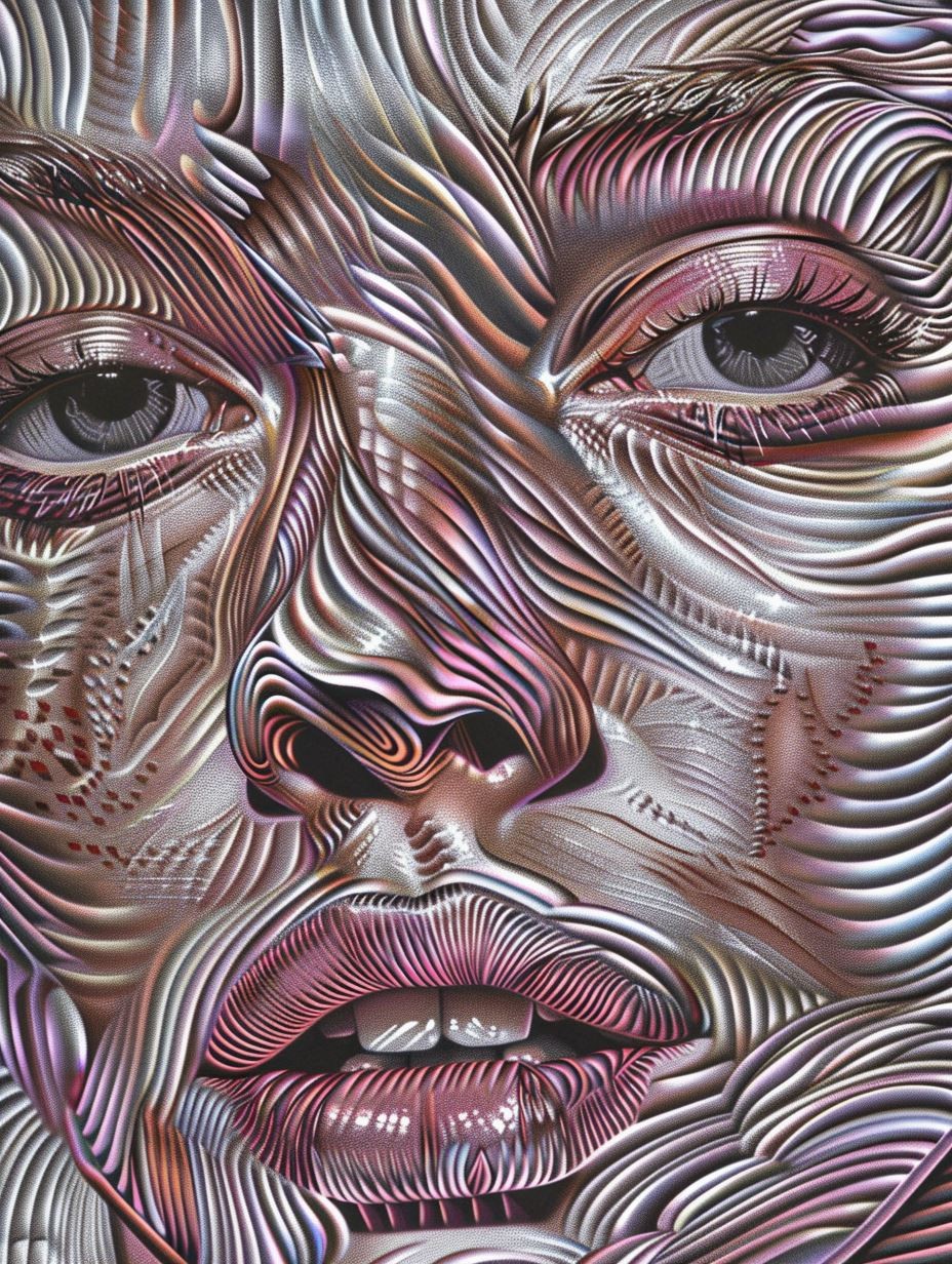Surrealist Topographic Facial Distortion - Image 2